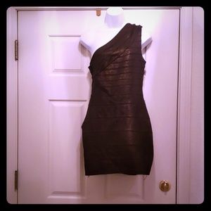 One shoulder body con style dress
